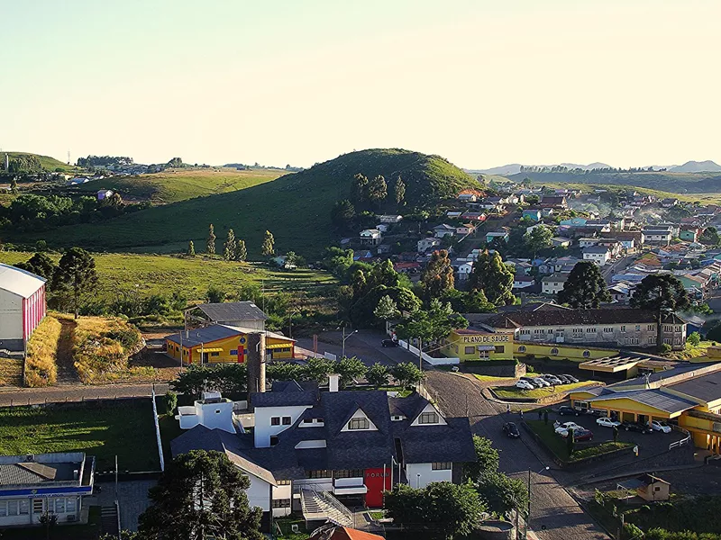 Paisagem de São Joaquim na Serra Catarinense durante o inverno