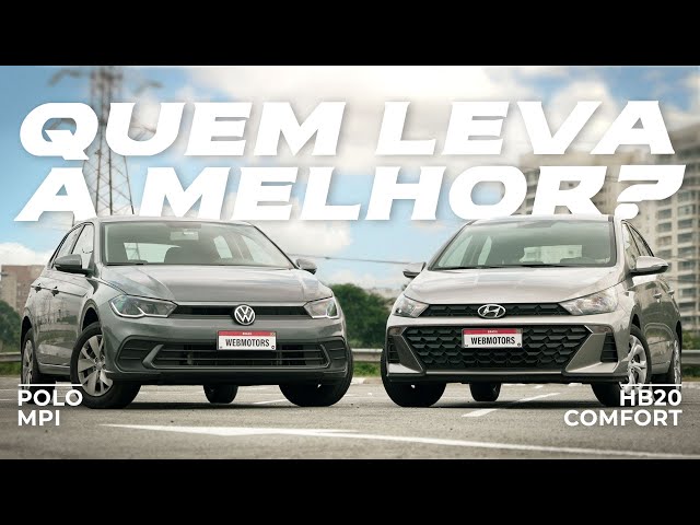 Video: Comparativo de Hatches 2023: Volkswagen Polo MPI x Hyundai HB20 Comfort - CONSUMO, MOTOR E PREÇO!