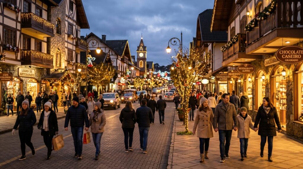 Frio, restaurantes, hotéis e arquitetura de inspiração europeia fizeram esta pequena cidade brasileira virar um dos destinos mais famosos do país