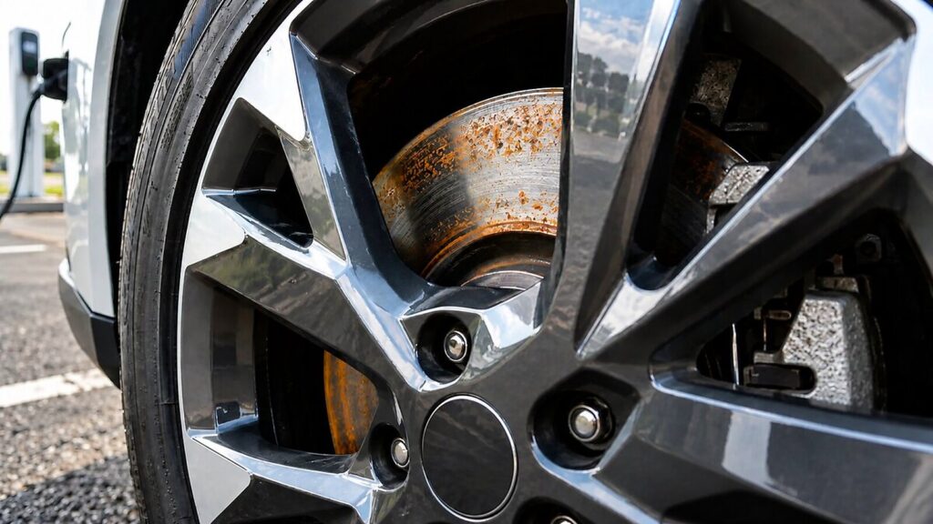 Carros elétricos gastam menos pastilha e criam um problema inesperado: discos podem enferrujar porque a regeneração faz quase todo o trabalho