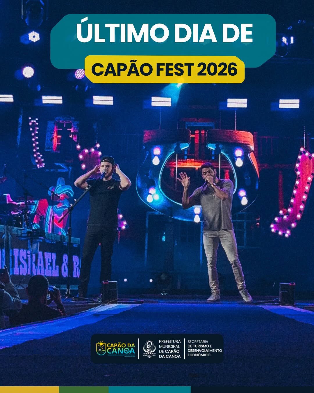 A dupla Israel & Rodolffo agitou uma multidão no Largo do Baronda, encerrando com chave de ouro essa edição especial que celebrou os 10 anos do Capão Fest!